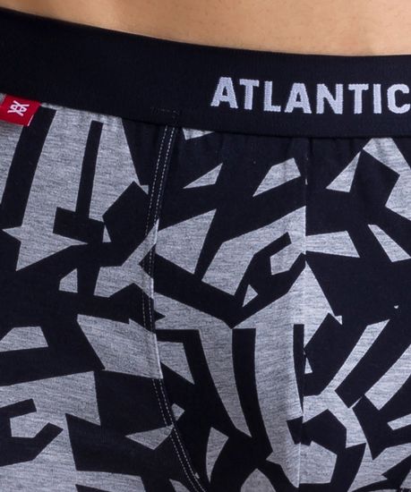Трусы мужские боксеры (3шт), Atlantic 3MH-022, светло-голубой+темно-синий+серый меланж