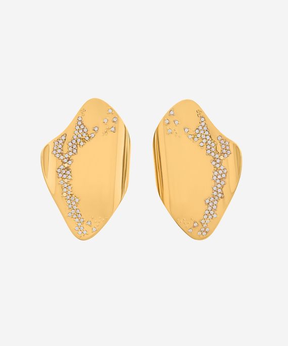 Серьги Бриз серебро 925 в позолоте