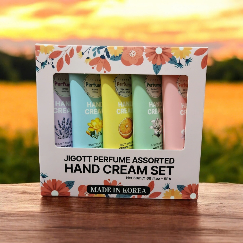 JIGOTT Набор кремов для рук Perfume Assorted Hand Cream Set, 5 шт