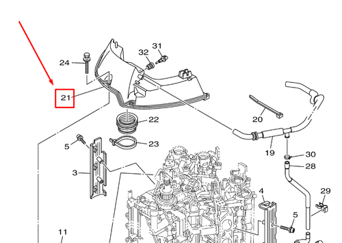 6P2-14440-00-00 SILENCER ASSY, INTAKE