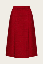 Красная твидовая юбка-миди "Эдит"