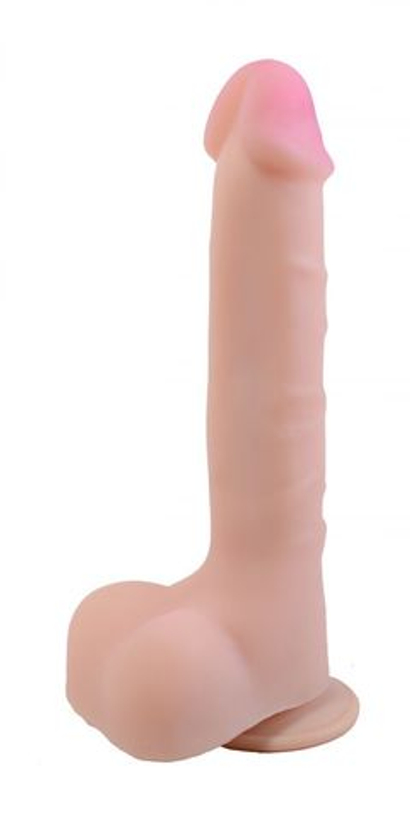 LOVETOY ANDROID II – фаллоимитатор на присоске с мошонкой, неоскин, телесный, 23 см (рабочая 19), Ø 4,2 см