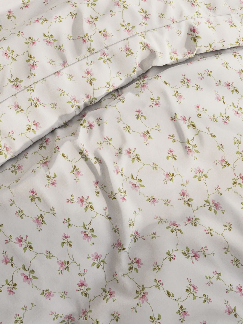 Простынь на резинке перкаль Сказка "Весенние цветы" 120x200 см