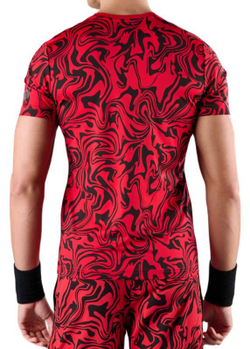 Мужская теннисная футболка Hydrogen Chrome Tech T-Shirt - red