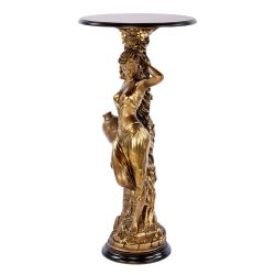 Подставка декоративная Девушка с кувшином №450 Бронза