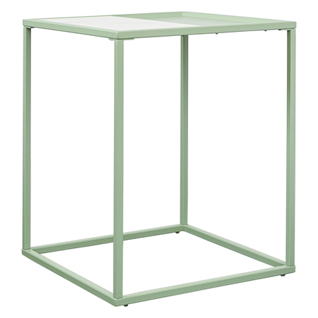 Столик кофейный Bergenson Bjorn Mayen, 45х45 см, белый/зеленый