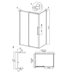 Душевой уголок Grossman Cosmo 100х80 120.K33.02.1080.10.02 профиль Хром стекло шиншилла
