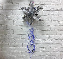 Снежинка резная со спиралью 60см/G