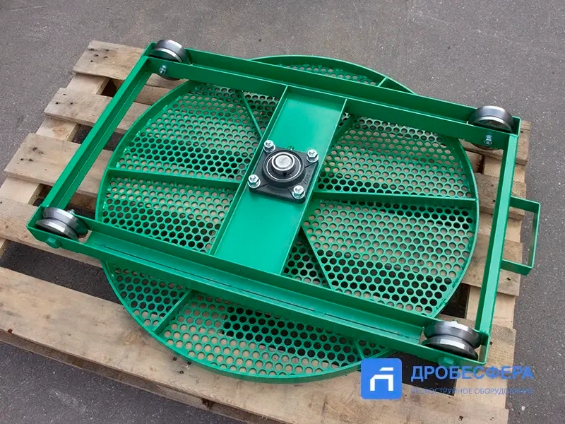 Стол для пескоструйной камеры поворотный с тележкой TTM-800мм арт. 10115708