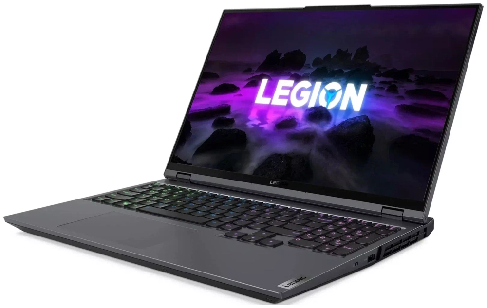 Ноутбук Lenovo Legion 5 Pro 16ACH6 (82JS0006RK) 16"(2560x1600)IPS/ Ryzen 5-5600H(3.3ГГц)/ 16Гб/ 512Gb SSD/ GeForce RTX 3050 4Гб/ нет DVD/ Без ОС/ Серый