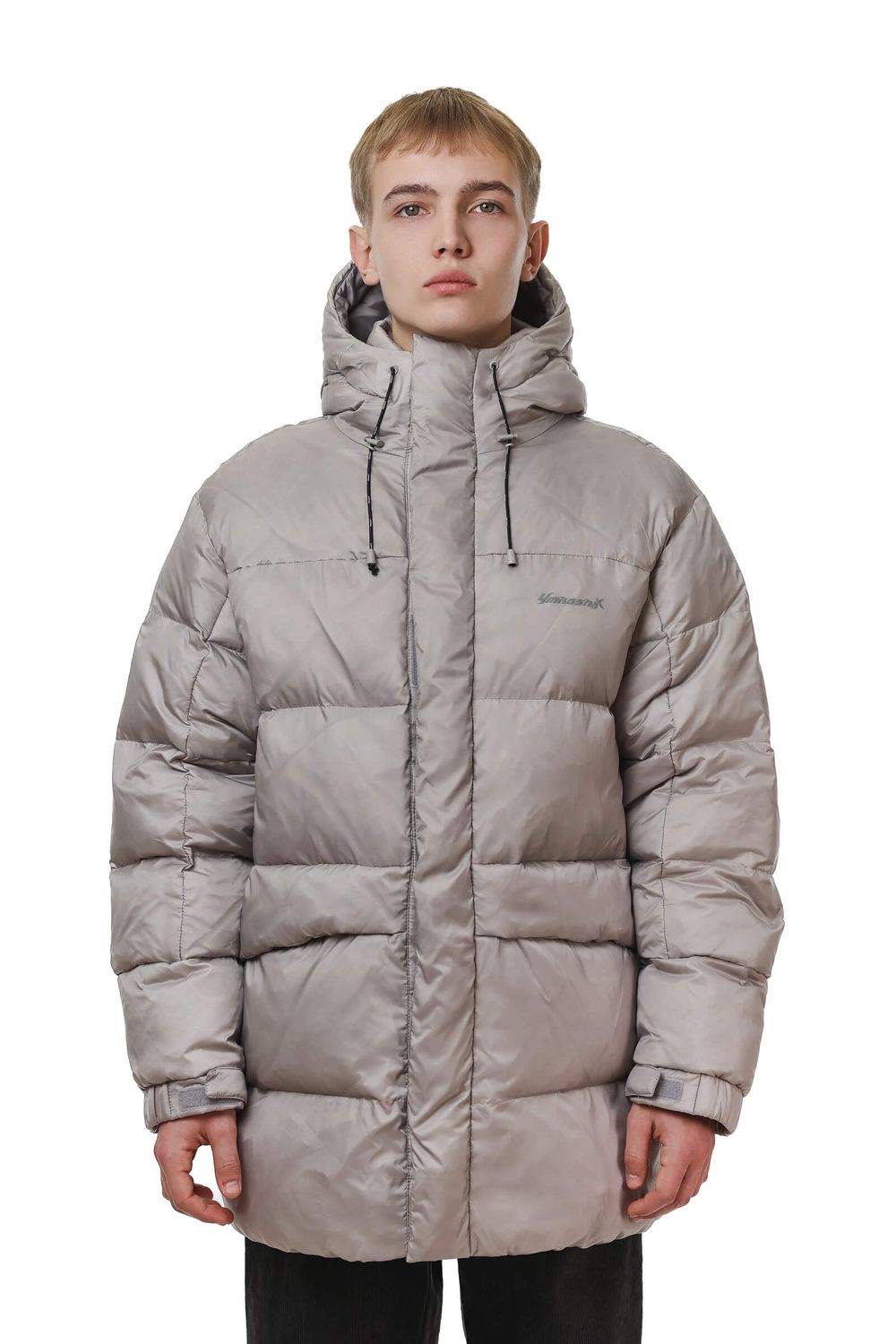 Пуховик Ymkashix Star светло-серый