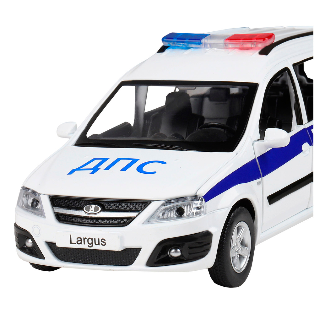 Модель 1:24 LADA LARGUS, "Полиция", откр. 4 двери, капот, багажник, свет, звук