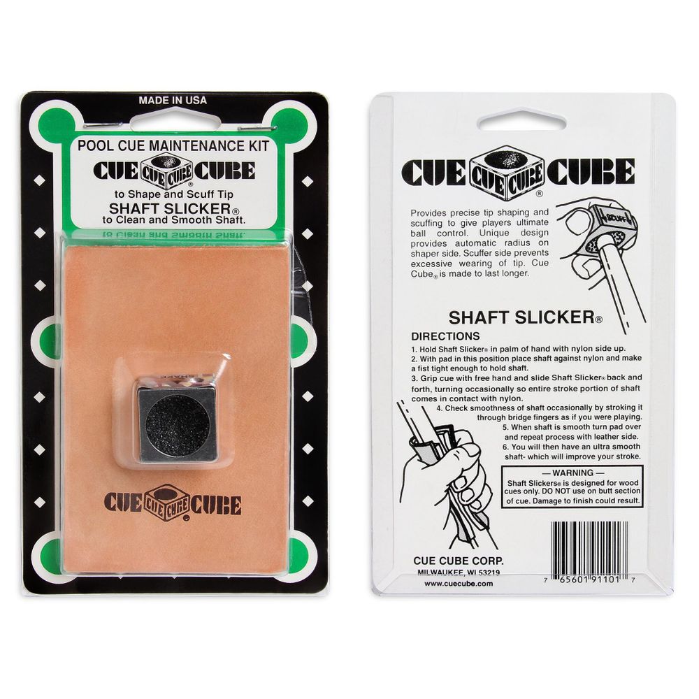 Набор для ухода за кием и наклейкой Cue Cube Pool Cue Maintenance Kit