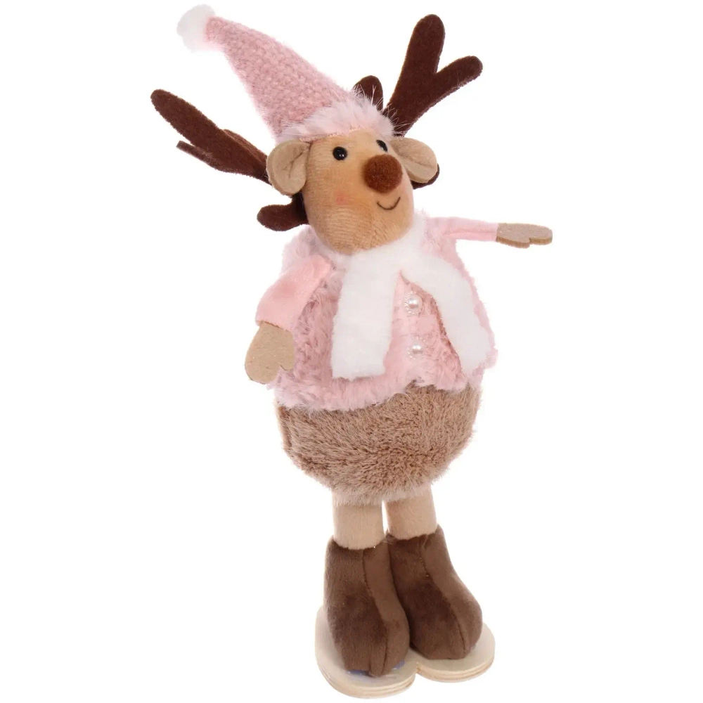 Фигурка «Олененок в кардигане» 32 см, Розовый