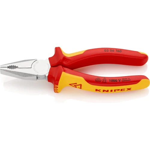 Плоскогубцы комбинированные хромированные 160 мм Knipex 03 06 160