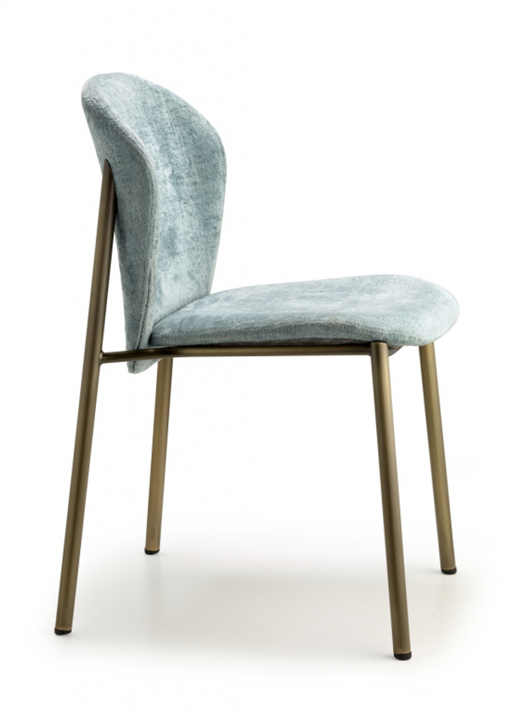 Стул с обивкой Scab Design Finn, винтажная бронза, светло-зеленый