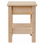 Прикроватная тумба из сосны Ральф с ящиком, 33х33х44 см, табурет деревянный, в натуральной отделке