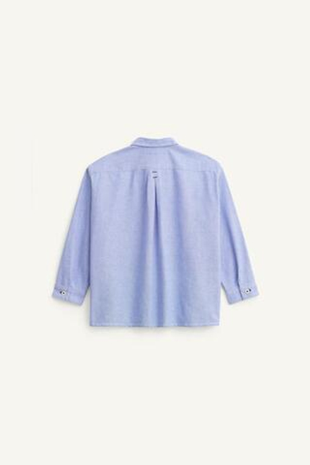 ZARA РУБАШКА С ДЛИННЫМИ РУКАВАМИ, СВЕТЛО-ГОЛУБОЙ