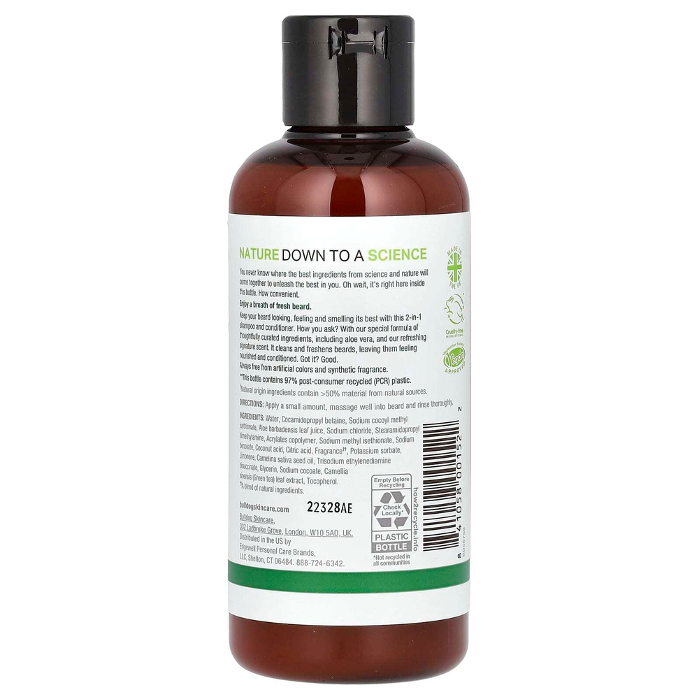 Bulldog Skincare For Men, оригинальный шампунь и кондиционер для бороды, для мужчин, 200 мл (6,7 жидк. унций)