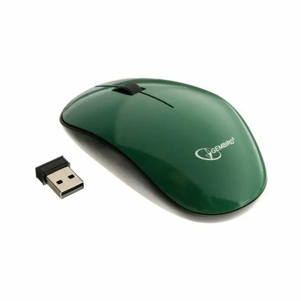 Мышь беспроводная Gembird MUSW-111-GRN 3 кн зеленая