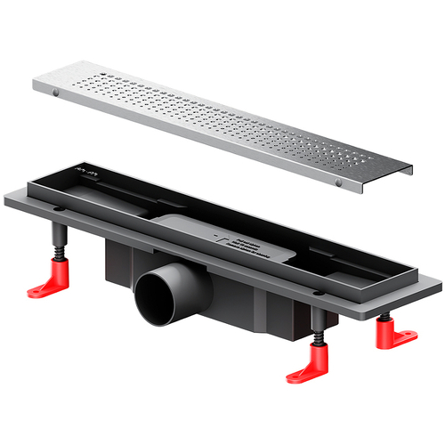 Душевой лоток AM.PM PrimeFlow 40 W02SC-P11-040-01SB с решеткой Хром матовый Cut Gradient