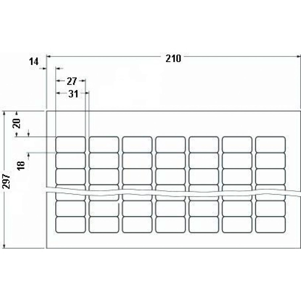 0803689 - BMKL 27X18 SR - Этикетки в листах DIN-A4
