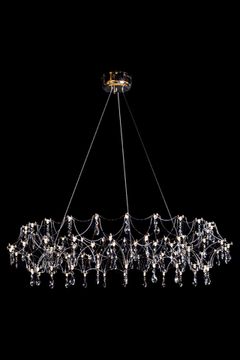 Подвесная люстра LED 42W 3000К/4000К/6000К LE3035/1000 CH/TR хром/прозрачный Thea Leon