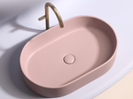 Умывальник чаша накладная овальная (цвет Розовый Матовый) Element 608x385x122мм