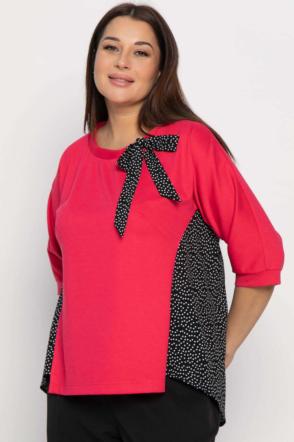 Блуза Федерика (малиново-черная) Б14990-18М LT Collection
