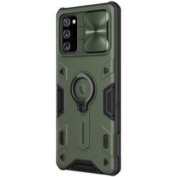 Противоударный чехол с кольцом и защитой камеры Nillkin CamShield Armor Case для Samsung Galaxy Note 20