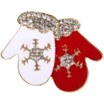 Брошь «Новогодняя Коллекция- Чудесные варежки» 3*4,5 см