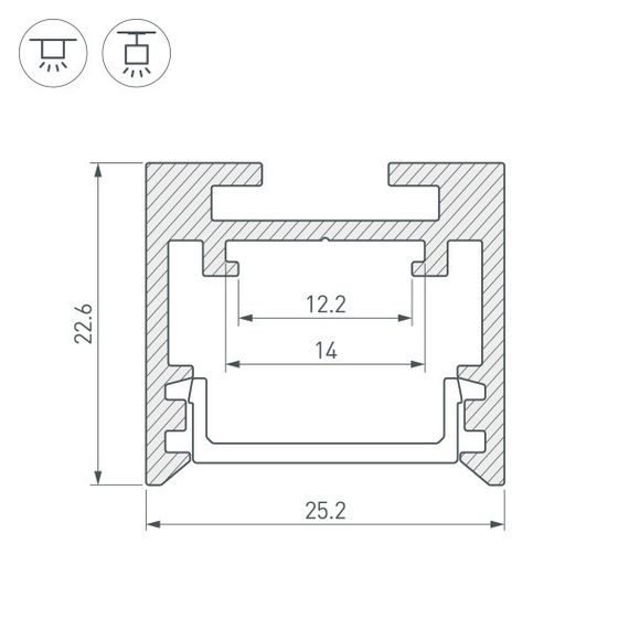 Профиль Arlight SL-Line-2522-2500 Black 033737