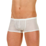 Мужские трусы-хипсы из ткани с текстурой в виде роз White Rose Boxer (Размер: M) (Цвет: белый)