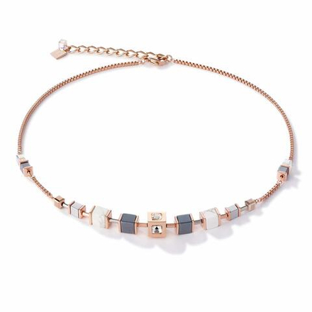 Колье Coeur de Lion Rose Gold 5051/10-1620 цвет белый, черный, прозрачный, золотой