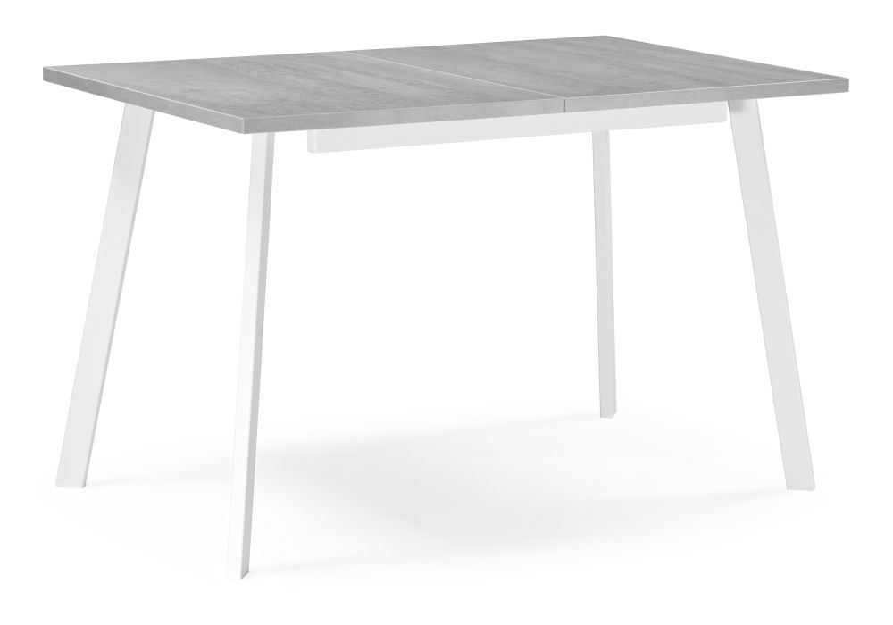 Стол раскладной Колон Лофт 120(160)х75х75 25 мм бетон / белый матовый