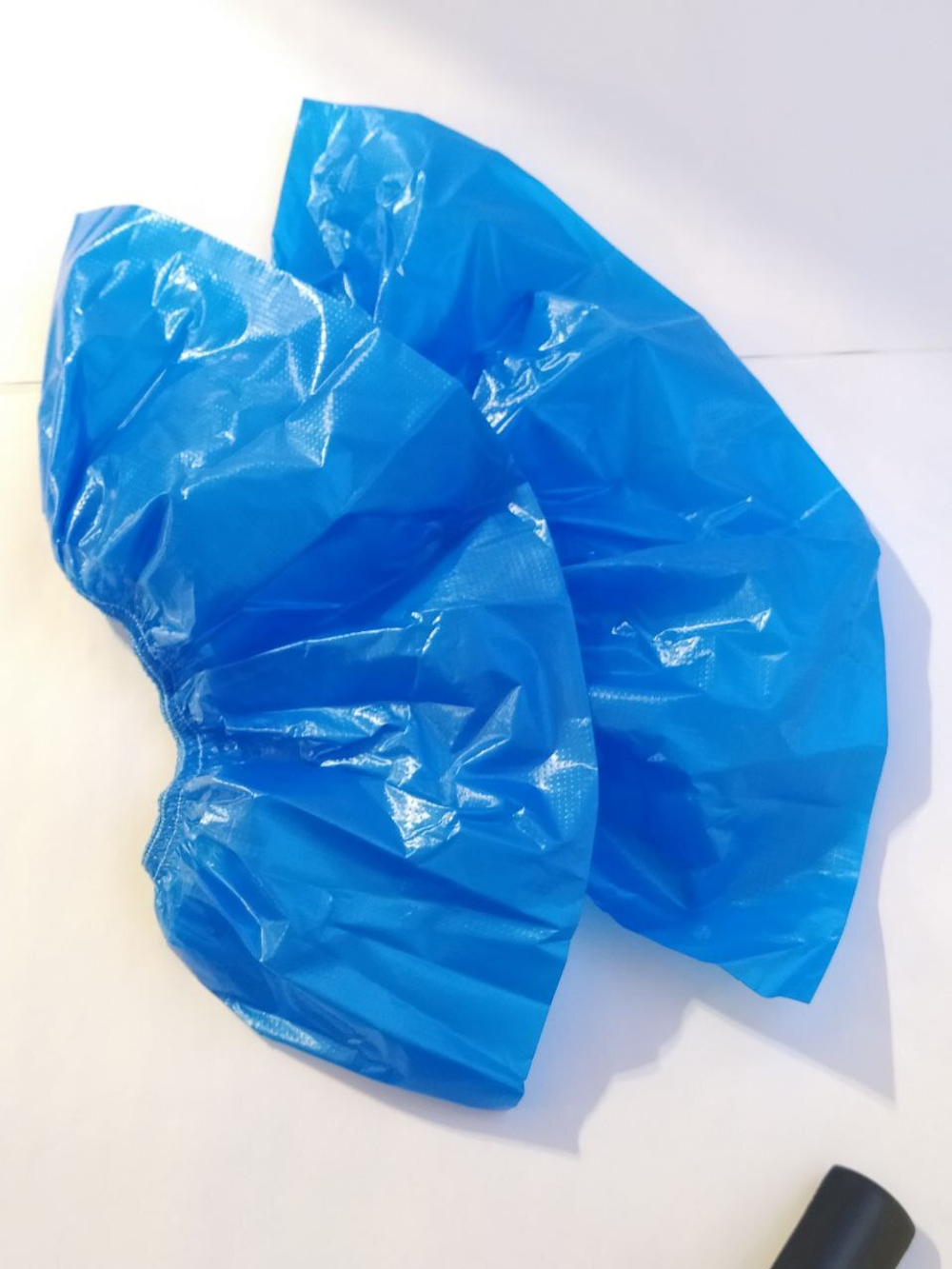 Бахилы п/э 10г, с 2-ой резинкой и 2-ой подошвой