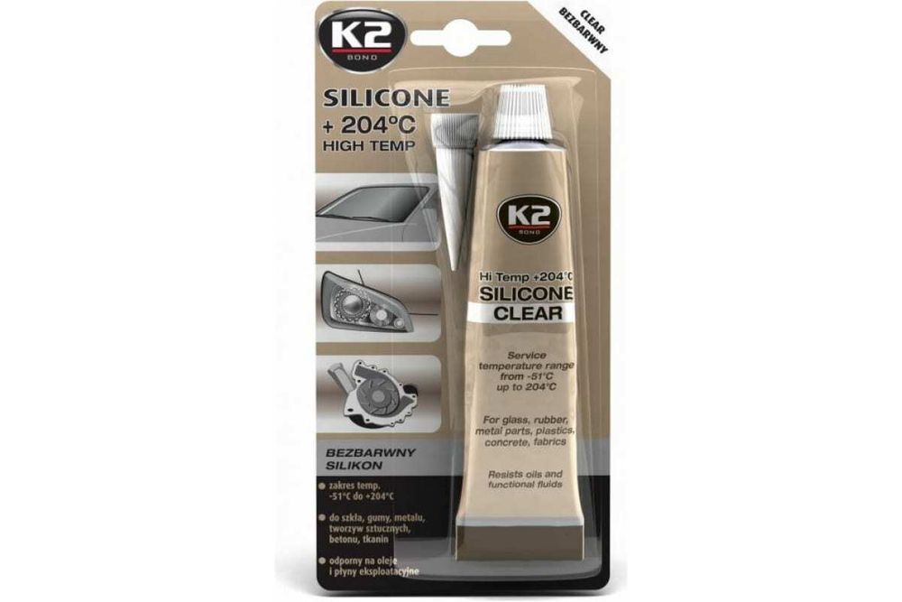 ПРОЗРАЧНЫЙ СИЛИКОНОВЫЙ ГЕРМЕТИК &quot;К2&quot; SILIKON CLEAR 85 G