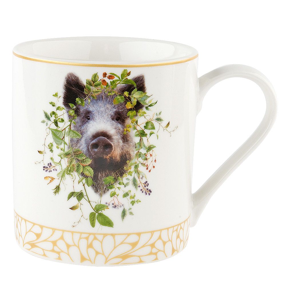 Кружка фарфоровая "Вепрь" v=480мл. (3вида) (подарочная упаковка)