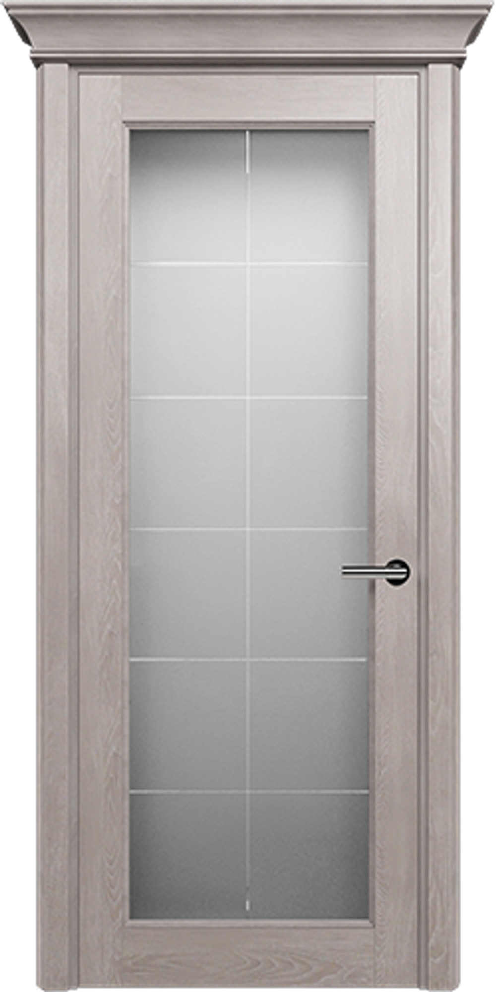 Межкомнатная дверь Status (Статус) 552 стекло Алмазная Гравировка Английская Решетка Серый дуб