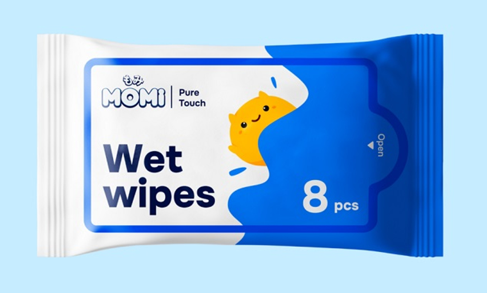 Детские влажные салфетки Momi «Mini», 8 шт.