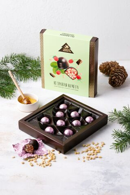 Кедровая комета с земляникой / 120 г / ТМ Сибирские конфеты