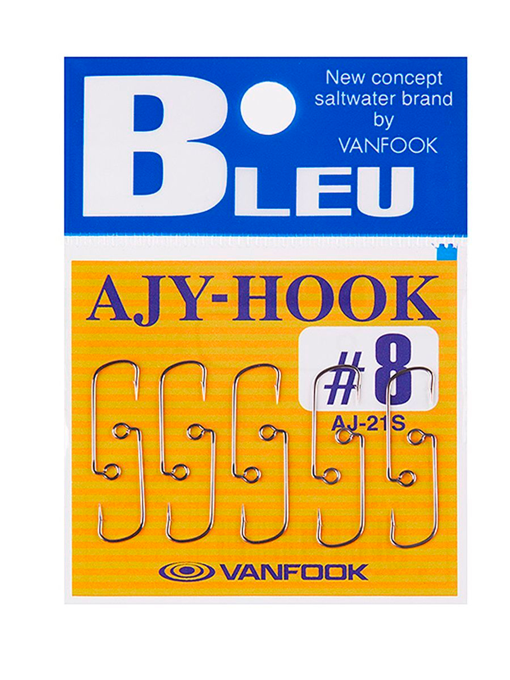 Крючок офсетный VANFOOK AJ-21S #4 silver; 10 шт