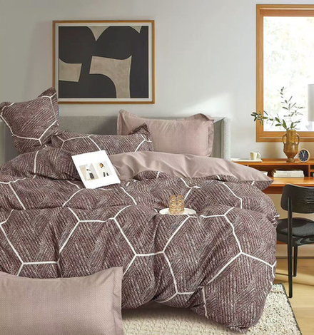 КПБ 2 сп с простыней на рез. 180х200 ПОПЛИН "П30"