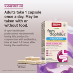 Jarrow Formulas, Fem Dophilus, веганские пробиотики для женщин, 1 млрд КОЕ, 60 растительных капсул