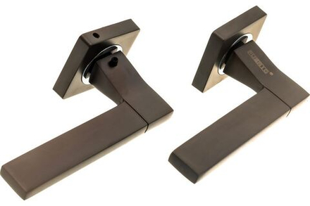 Ручка дверная Puerto, черн.ник.мат. КВ AL 524-02 MBN