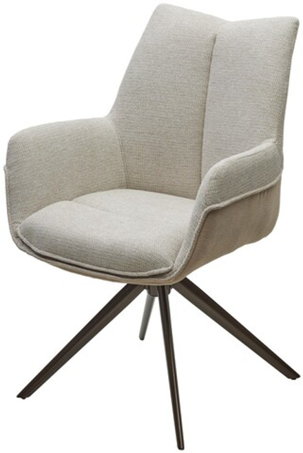 Стул PONTUS 360 град. поворот. KN01-05 Бежевый/ BZ1046-11 Бежевый/ Шоколадное золото, ®DISAUR