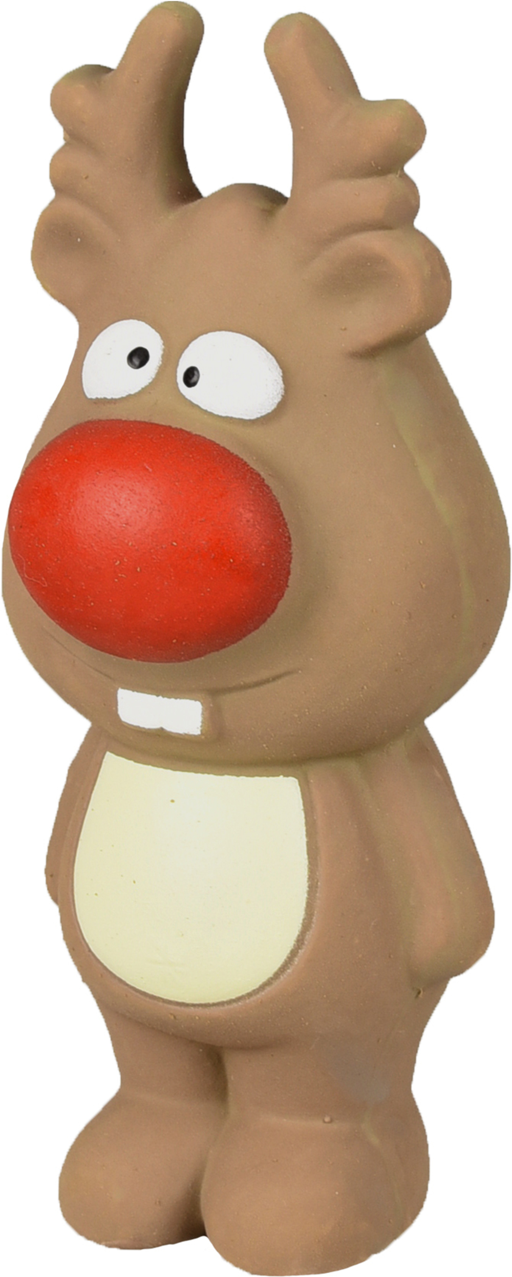 Рождественские игрушки Лось 14 см, с пищалкой, латекс, в ассортименте, Flamingo