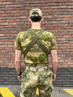 Тактический костюм горка с наколенниками и налокотниками мох лайт