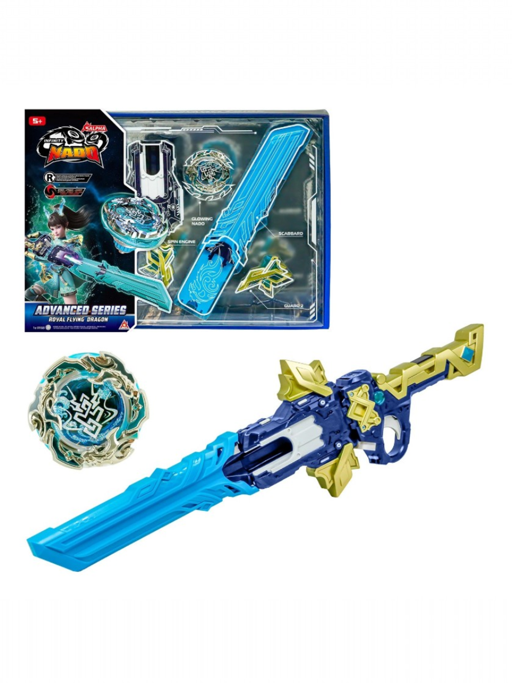 Инфинити Надо. Волчок Трайб Адвансд, Royal Flying Dragon. TM Infinity Nado