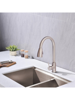 смеситель кухня MELODIA Perfetto из нерж.стали с вытяжным изливом, с подводкой 50см MDV30204ss